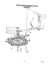 08 - Upper Wash And Rinse parts for Kitchenaid Dishwasher KUDA23ZY1 from AppliancePartsPros.com