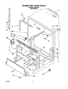 09 - Frame And Tank parts for Kitchenaid Dishwasher KUDA23ZY1 from AppliancePartsPros.com
