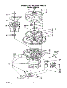 05 - Pump And Motor parts for Kitchenaid Dishwasher KUDM22HT0 from AppliancePartsPros.com