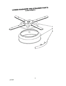 06 - Lower Washarm And Strainer parts for Kitchenaid Dishwasher KUDM22HT0 from AppliancePartsPros.com