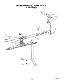 09 - Upper Wash Rinse parts for Kitchenaid Dishwasher KUDM22HT0 from AppliancePartsPros.com