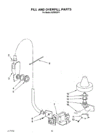 07 - Fill And Overfill parts for Kitchenaid Dishwasher KUDB230Y1 from AppliancePartsPros.com