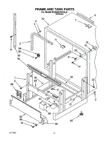 09 - Frame And Tank parts for Kitchenaid Dishwasher KUDA23HYAL0 from AppliancePartsPros.com