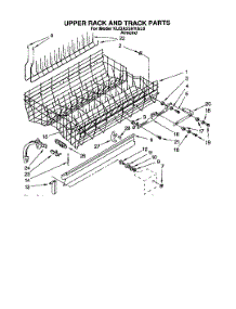 10 - Upper Rack And Track parts for Kitchenaid Dishwasher KUDA23HYAL0 from AppliancePartsPros.com