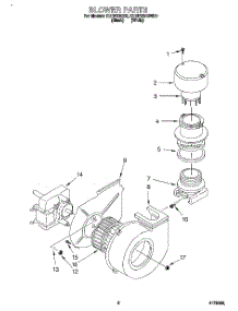02 - Blower parts for Kitchenaid Dishwasher KUDP230B0 from AppliancePartsPros.com