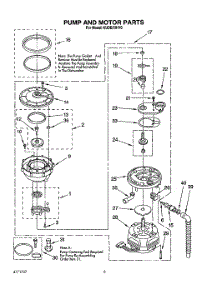 05 - Pump And Motor parts for Kitchenaid Dishwasher KUDB23HY0 from AppliancePartsPros.com