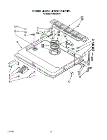 13 - Door And Latch parts for Kitchenaid Dishwasher KUDB23HY0 from AppliancePartsPros.com