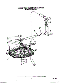 09 - Upper Wash And Rinse parts for Kitchenaid Dishwasher KUDI220WWH0 from AppliancePartsPros.com