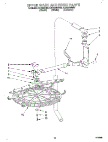 08 - Upper Wash And Rinse parts for Kitchenaid Dishwasher KUDS23HB0 from AppliancePartsPros.com