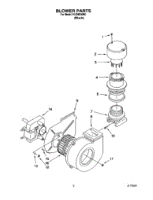 02 - Blower parts for Kitchenaid Dishwasher KUDB230B0 from AppliancePartsPros.com