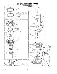 04 - Pump And Motor parts for Kitchenaid Dishwasher KUDB230B0 from AppliancePartsPros.com