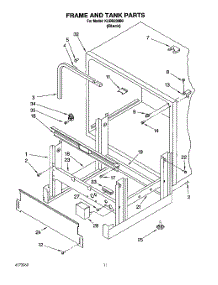 09 - Frame And Tank parts for Kitchenaid Dishwasher KUDB230B0 from AppliancePartsPros.com