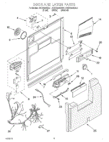 03 - Door And Latch parts for Kitchenaid Dishwasher KUDS24SEBL1 from AppliancePartsPros.com