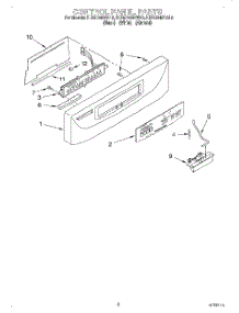 02 - Control Panel parts for Kitchenaid Dishwasher KUDR24SEWH0 from AppliancePartsPros.com