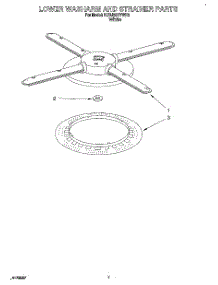 05 - Lower Washarm And Strainer parts for Kitchenaid Dishwasher KUDJ23HYWH3 from AppliancePartsPros.com
