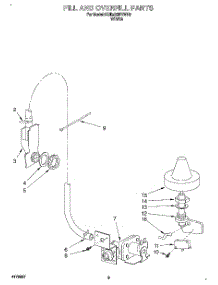 07 - Fill And Overfill parts for Kitchenaid Dishwasher KUDJ23HYWH3 from AppliancePartsPros.com