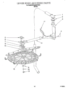 08 - Upper Wash And Rinse parts for Kitchenaid Dishwasher KUDJ23HYWH3 from AppliancePartsPros.com