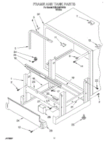 09 - Frame And Tank parts for Kitchenaid Dishwasher KUDJ23HYWH3 from AppliancePartsPros.com