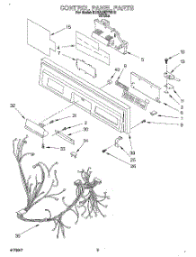 03 - Control Panel, Lit / Optional parts for Kitchenaid Dishwasher KUDA23SYWH2 from AppliancePartsPros.com
