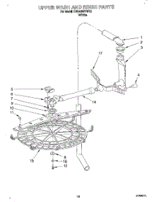08 - Upper Wash And Rinse parts for Kitchenaid Dishwasher KUDA23SYWH2 from AppliancePartsPros.com