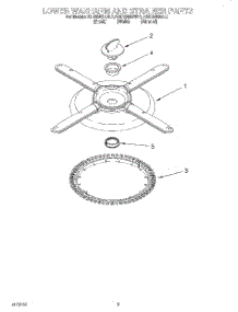 04 - Lower Washarm And Strainer parts for Kitchenaid Dishwasher KUDI24SEWH1 from AppliancePartsPros.com