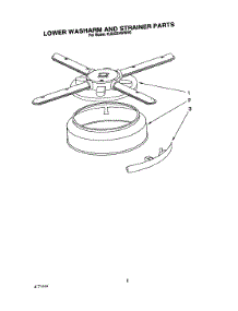 06 - Lower Washarm And Strainer parts for Kitchenaid Dishwasher KUDI22HWWH0 from AppliancePartsPros.com