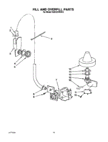 08 - Fill And Overfill parts for Kitchenaid Dishwasher KUDI22HWWH0 from AppliancePartsPros.com