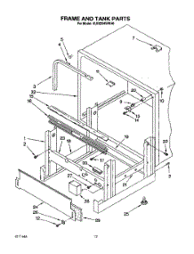 10 - Frame And Tank parts for Kitchenaid Dishwasher KUDI22HWWH0 from AppliancePartsPros.com