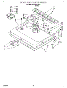 12 - Door And Latch parts for Kitchenaid Dishwasher KUDA23SYWH2 from AppliancePartsPros.com