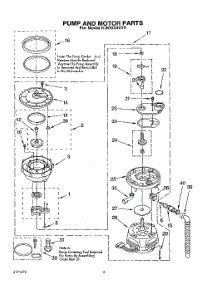 05 - Pump And Motor parts for Kitchenaid Dishwasher KUDS230Y0 from AppliancePartsPros.com