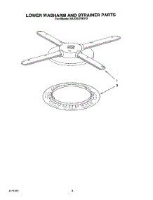 06 - Lower Washarm And Strainer parts for Kitchenaid Dishwasher KUDS230Y0 from AppliancePartsPros.com