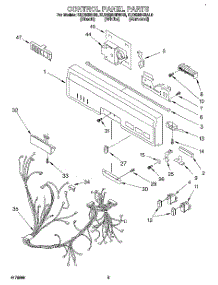 03 - Control Panel, Lit / Optional parts for Kitchenaid Dishwasher KUDS23HBAL0 from AppliancePartsPros.com