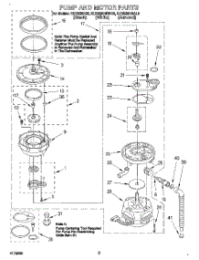 04 - Pump And Motor parts for Kitchenaid Dishwasher KUDS23HBAL0 from AppliancePartsPros.com
