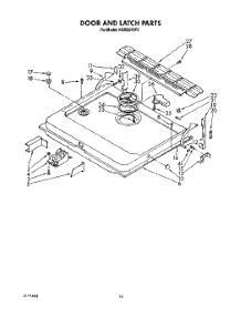 13 - Door And Latch parts for Kitchenaid Dishwasher KUDB220T5 from AppliancePartsPros.com
