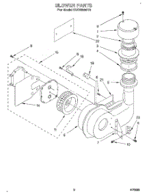 02 - Blower parts for Kitchenaid Dishwasher KUDS230Y2 from AppliancePartsPros.com