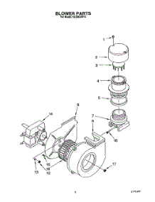 03 - Blower parts for Kitchenaid Dishwasher KUDB230Y0 from AppliancePartsPros.com