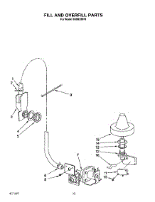 08 - Fill And Overfill parts for Kitchenaid Dishwasher KUDB230Y0 from AppliancePartsPros.com