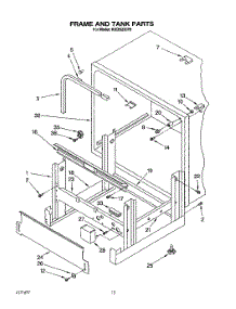 10 - Frame And Tank parts for Kitchenaid Dishwasher KUDB230Y0 from AppliancePartsPros.com