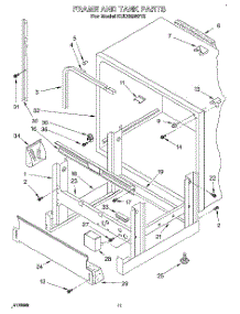 09 - Frame And Tank parts for Kitchenaid Dishwasher KUDS230Y2 from AppliancePartsPros.com