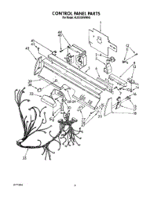 04 - Control Panel, Lit / Optional parts for Kitchenaid Dishwasher KUDI220WWH3 from AppliancePartsPros.com