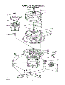 05 - Pump And Motor parts for Kitchenaid Dishwasher KUDI220WWH3 from AppliancePartsPros.com