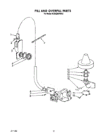 08 - Fill And Overfill parts for Kitchenaid Dishwasher KUDI220WWH3 from AppliancePartsPros.com