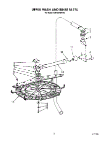 09 - Upper Wash And Rinse parts for Kitchenaid Dishwasher KUDI220WWH3 from AppliancePartsPros.com