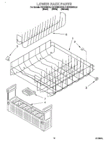 11 - Lower Rack parts for Kitchenaid Dishwasher KUDS230BWH0 from AppliancePartsPros.com