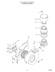 02 - Blower parts for Kitchenaid Dishwasher KUDJ230YWH2 from AppliancePartsPros.com