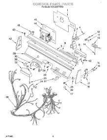 03 - Control Panel, Lit / Optional parts for Kitchenaid Dishwasher KUDJ230YWH2 from AppliancePartsPros.com