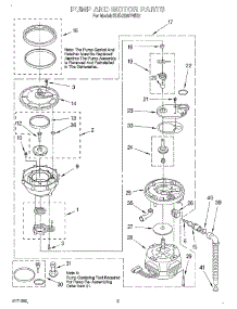 04 - Pump And Motor parts for Kitchenaid Dishwasher KUDJ230YWH2 from AppliancePartsPros.com