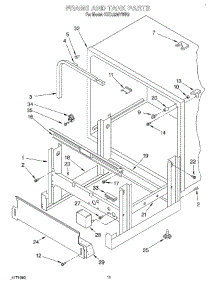 09 - Frame And Tank parts for Kitchenaid Dishwasher KUDJ230YWH2 from AppliancePartsPros.com