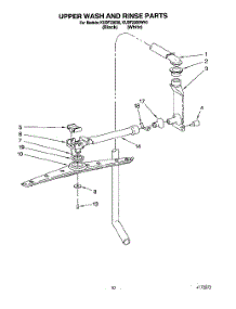 08 - Upper Wash And Rinse parts for Kitchenaid Dishwasher KUDF230BWH0 from AppliancePartsPros.com