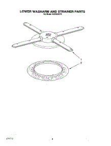06 - Lower Washarm And Strainer parts for Kitchenaid Dishwasher KUDD23HY0 from AppliancePartsPros.com